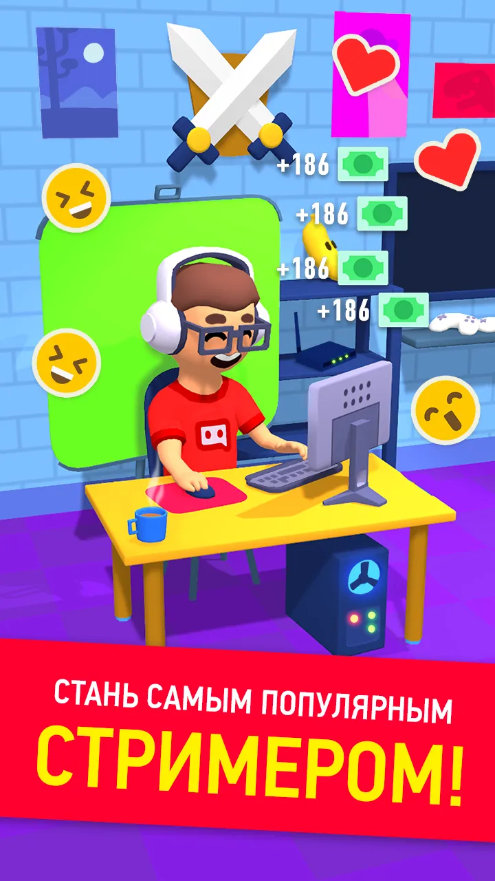 Idle Streamer: Tuber игра [мод: много денег] Screenshot 1