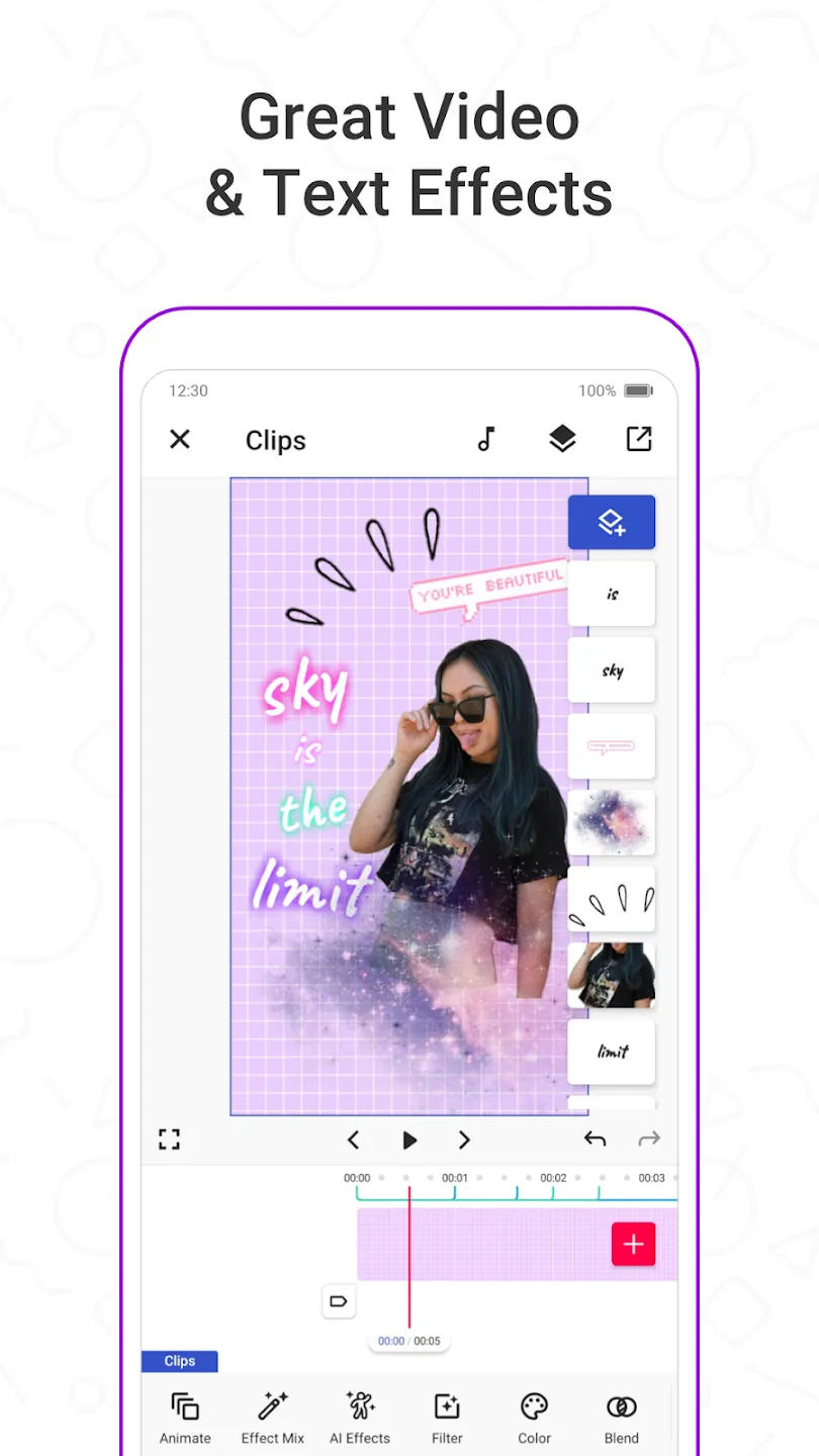 Funimate редактор видео v14.0.9 APK Мод (Всё открыто, Pro разблокирован) Screenshot 3 Funimate редактор видео v14.0.9 APK Мод (Всё открыто, Pro разблокирован) Screenshot 3