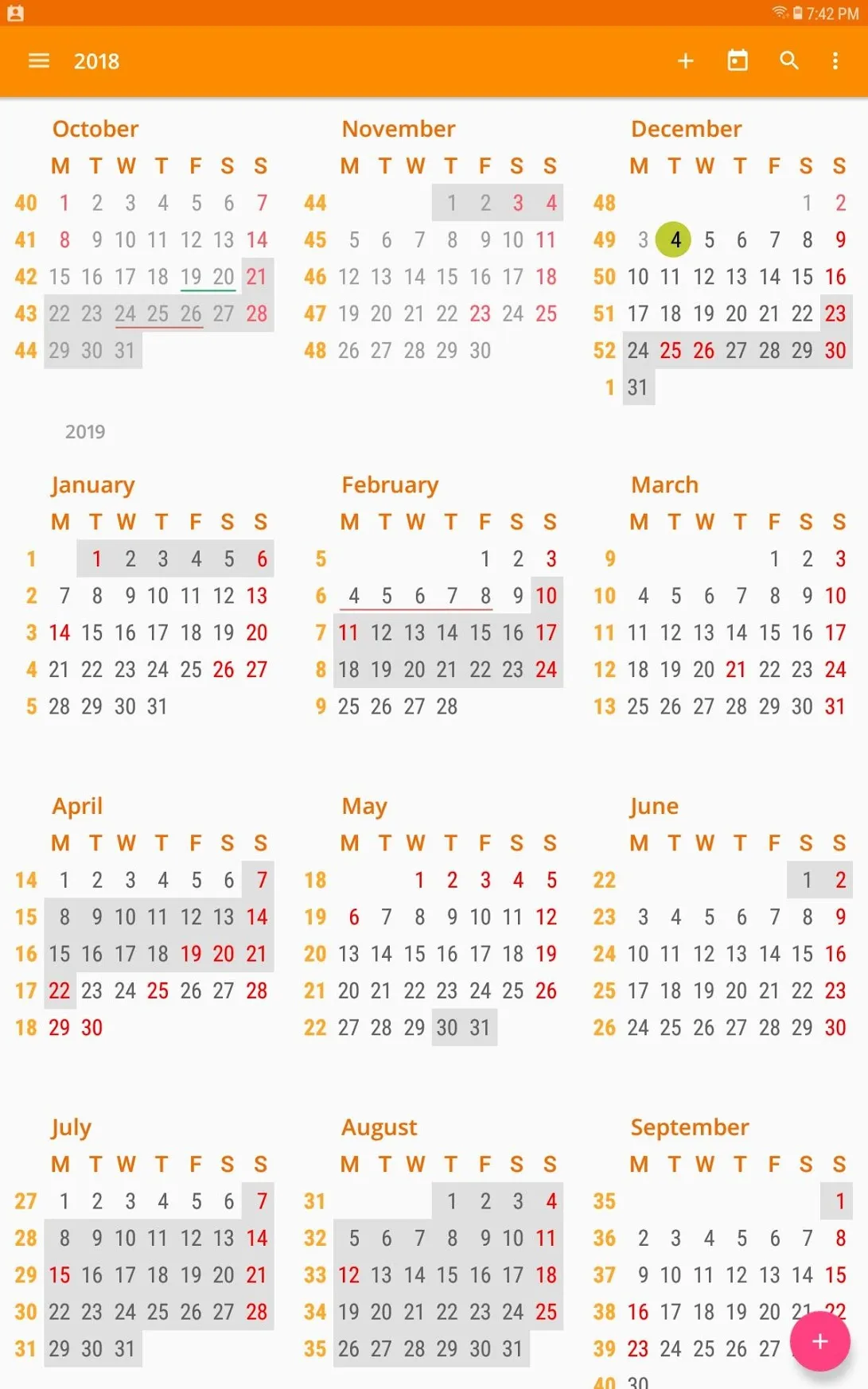 aCalendar+ Calendar & Tasks Paid [мод: полная версия] Screenshot 2