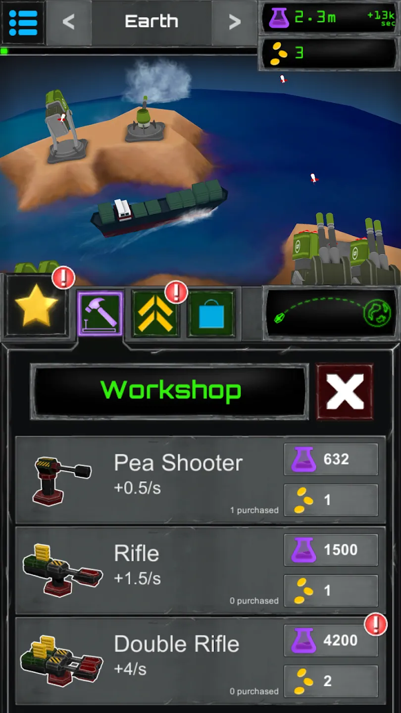 Turret Fusion Idle Clicker v1.8.1 APK Мод (Много денег) Screenshot 2