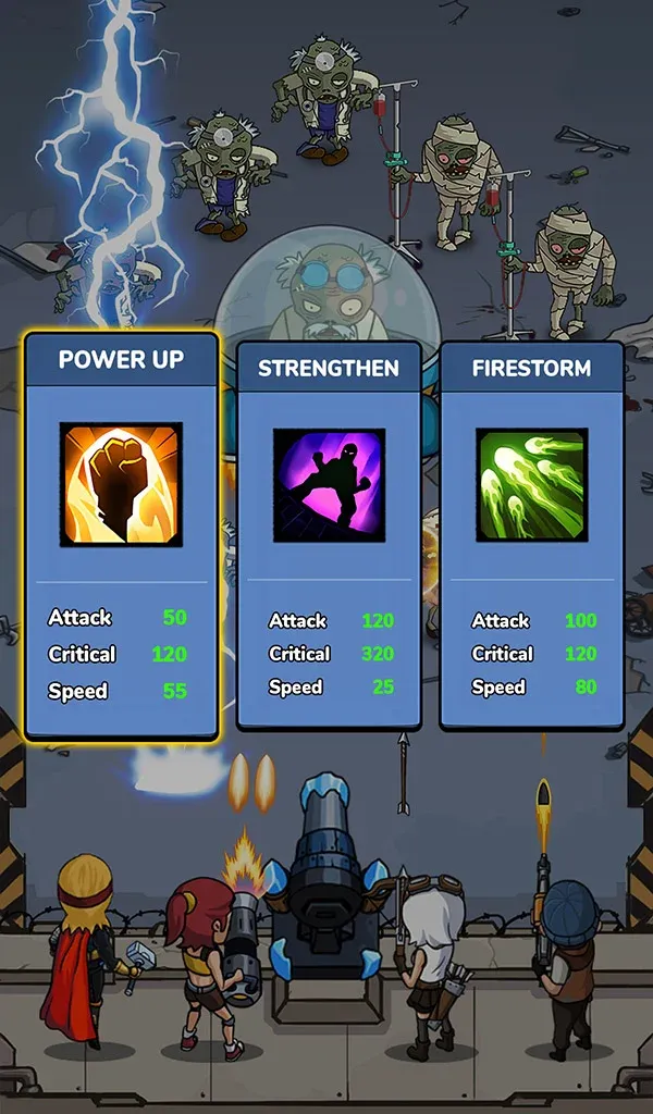 Zombie War Idle Defense v359 APK Мод (Меню, Много денег) Screenshot 4