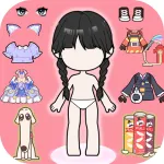 Скачать Vlinder Doll: Dress up games [мод: бесплатные покупки] на Андроид