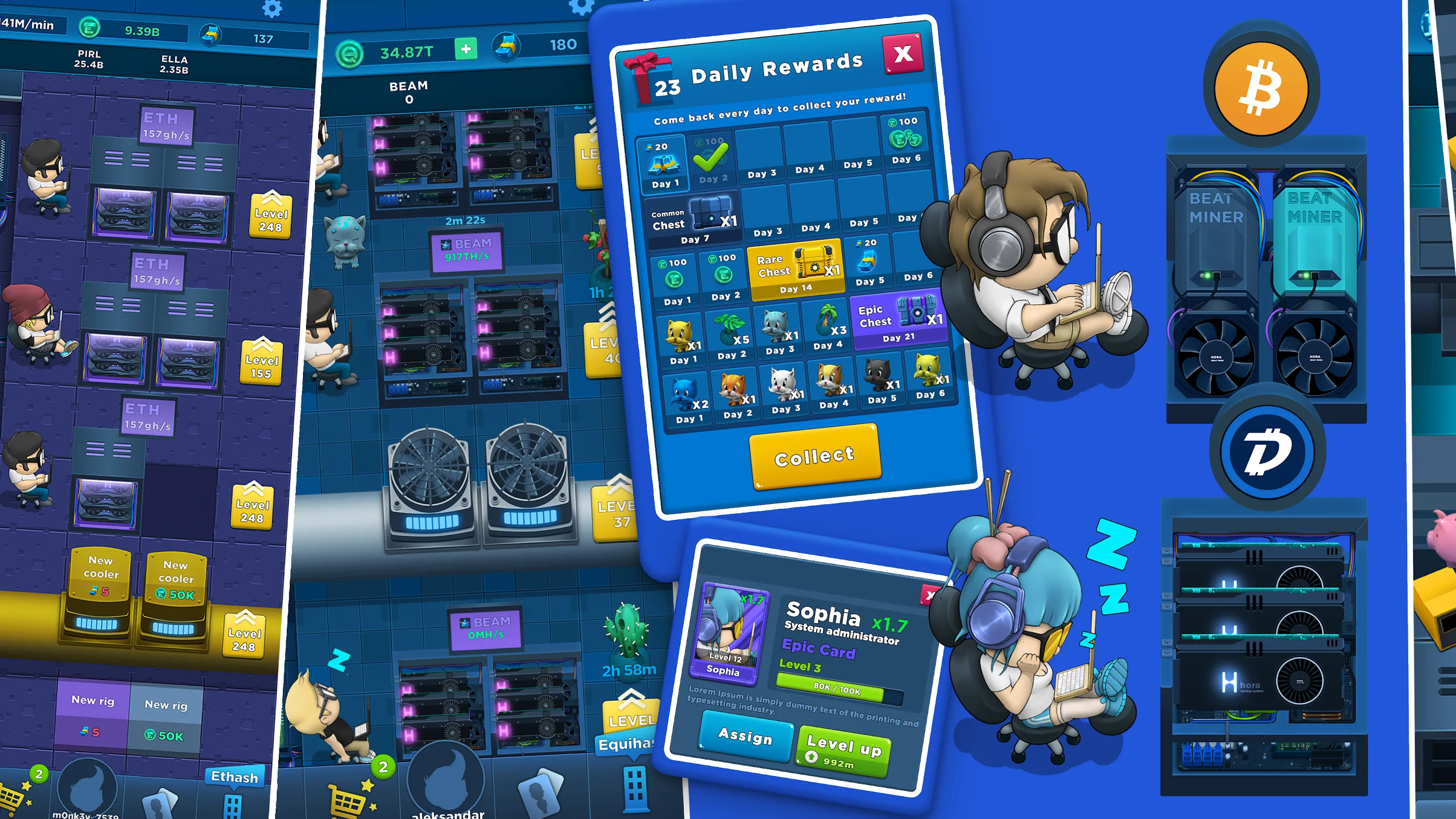 Crypto Idle Miner: Bitcoin Inc [мод: меню] Screenshot 3