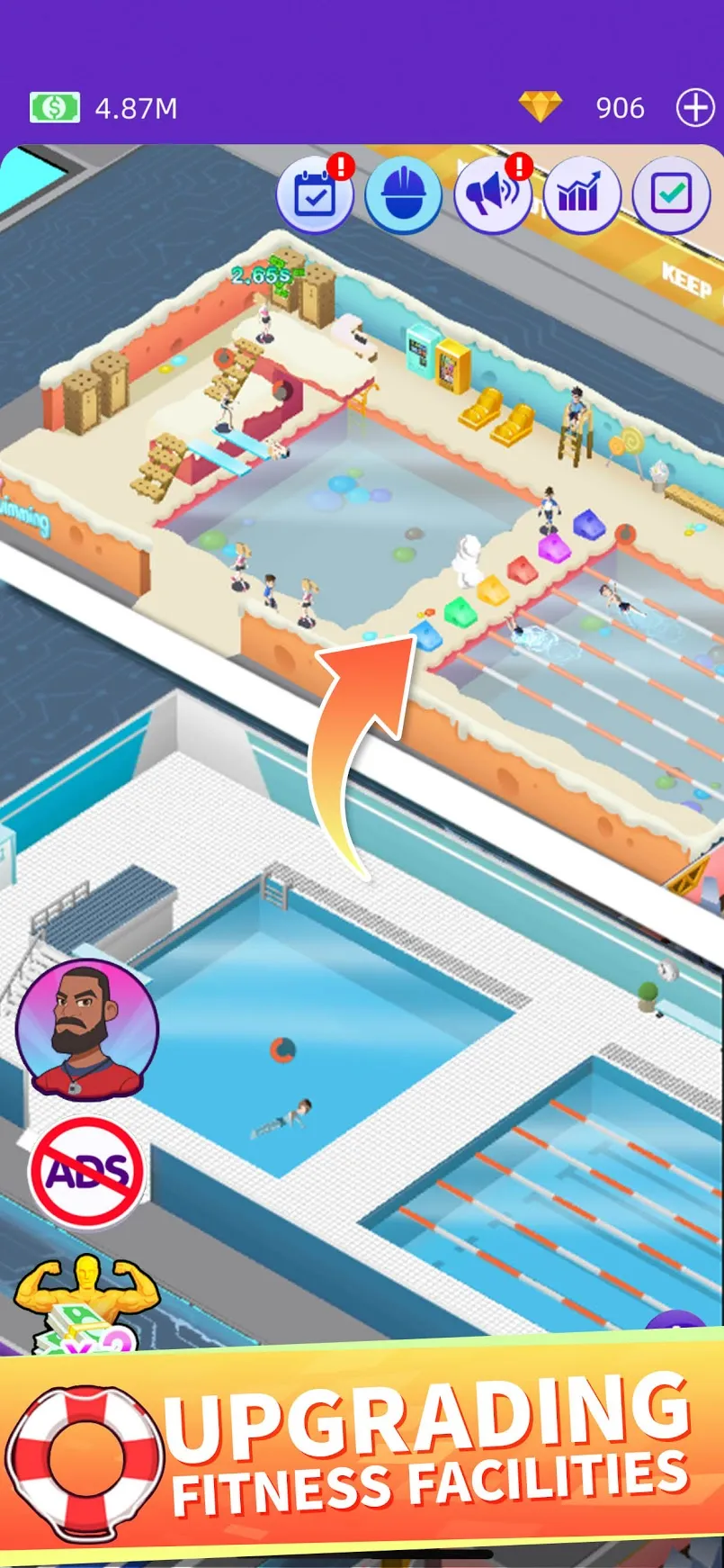 Idle GYM Sports [мод: много денег] Screenshot 3