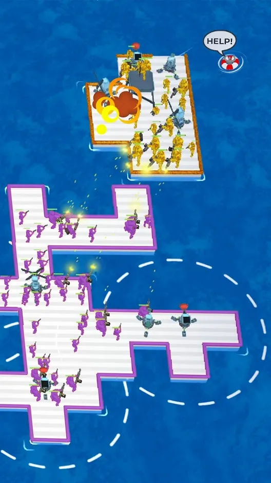 War of Rafts: Crazy Sea Battle [мод: много денег] Screenshot 3