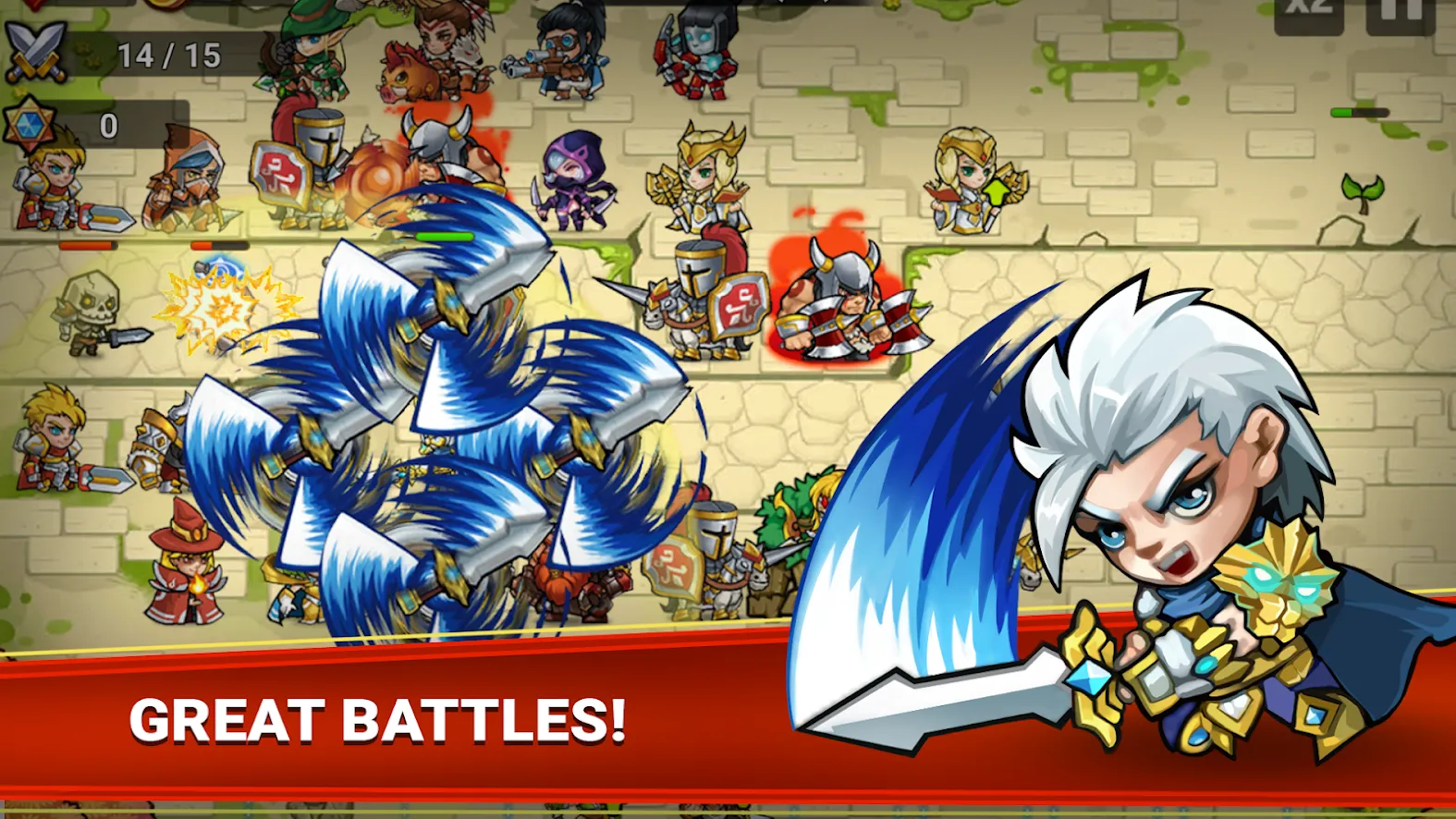 Defense Heroes: Defender War Tower Defense [мод: бесплатные покупки] Screenshot 1