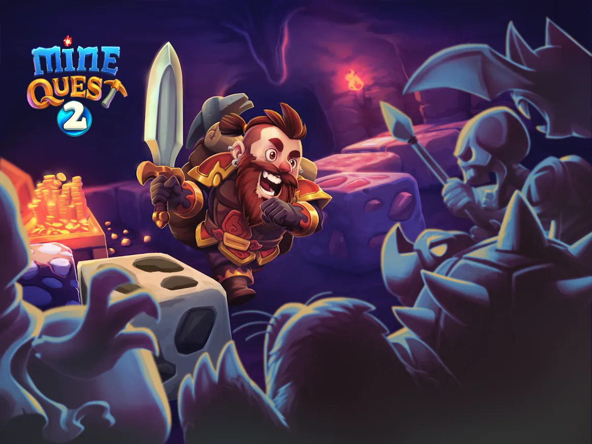 Mine Quest 2: ролевая игра [мод: много денег] Screenshot 1