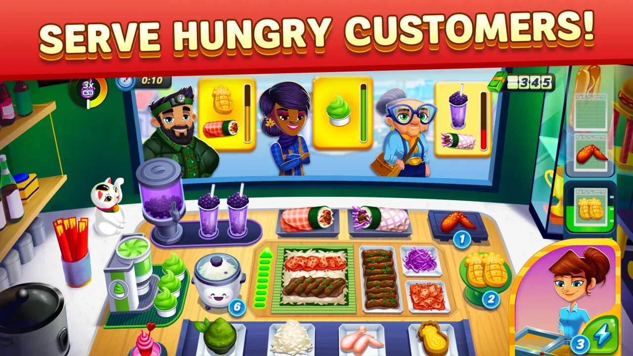 Diner DASH Adventures v1.74.0 APK Мод (Меню, Много денег) Screenshot 1