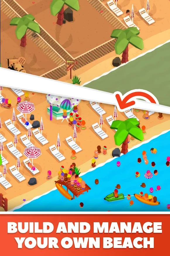 Beach Club Tycoon : Idle Game [мод: меню] Screenshot 5