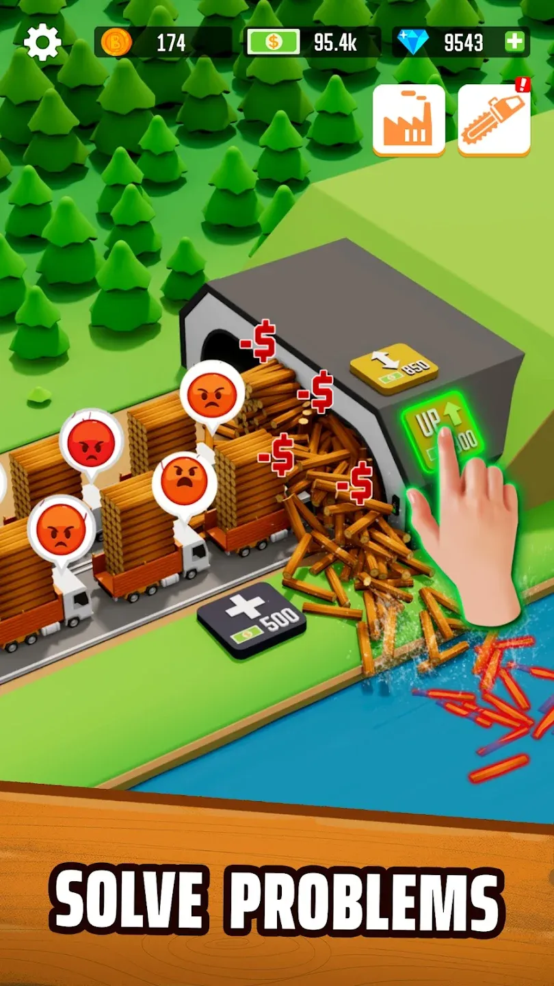 Idle Lumber Empire: Tycoon Inc vIdle Lumber Empire APK Мод (Меню, Много денег) Screenshot 1