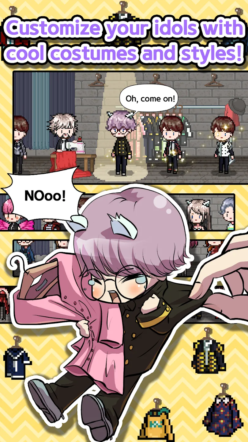 K-POP Idol Producer v2.42 APK Мод (Меню, Много денег и билетов) Screenshot 3