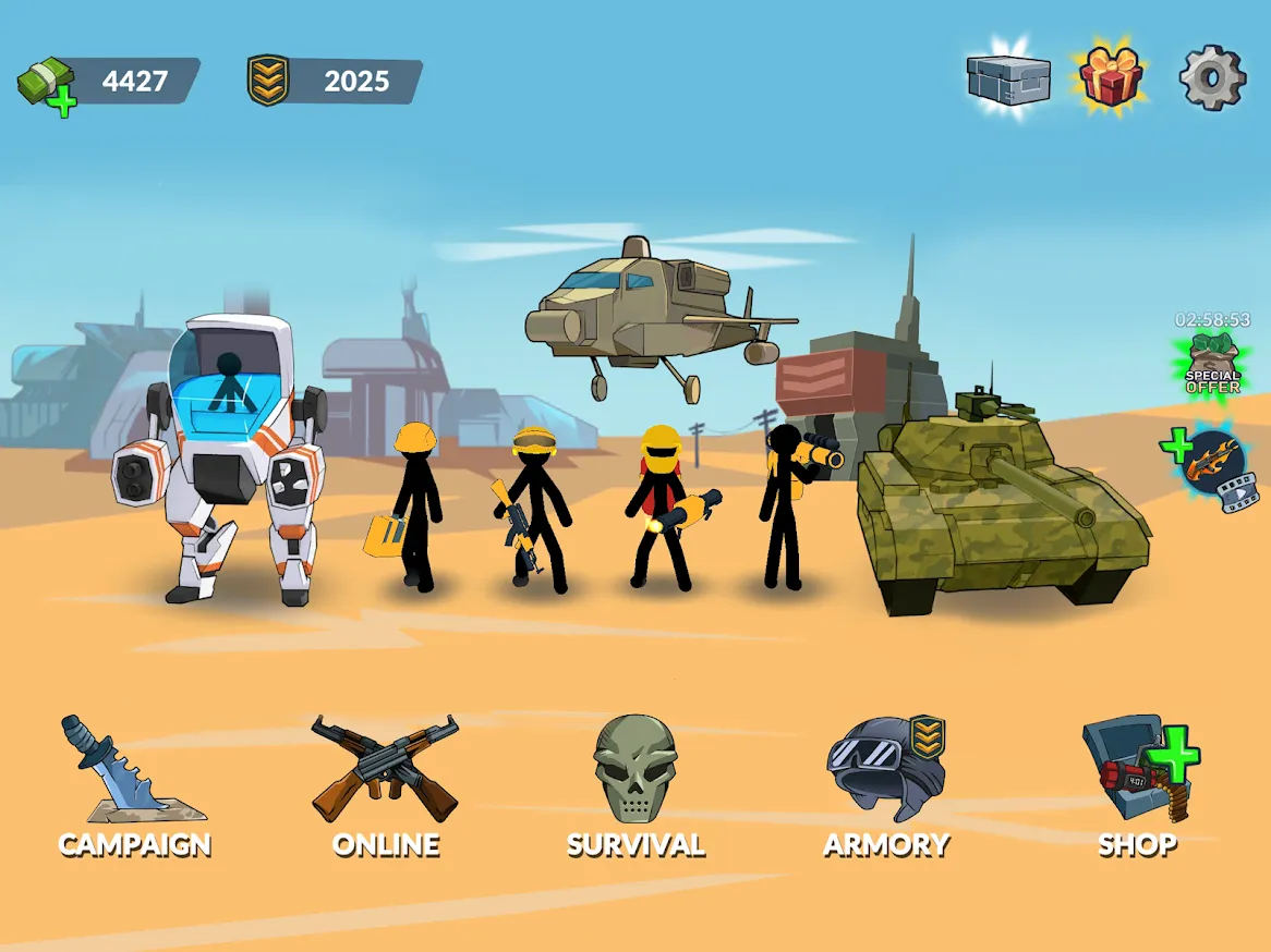 Stickman World Battle [мод: бесплатные покупки] Screenshot 1