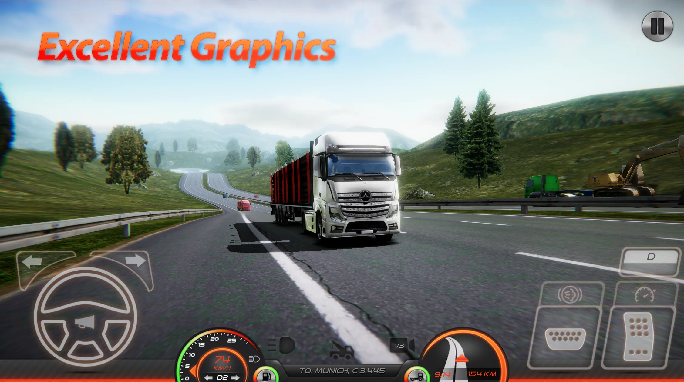 Симулятор грузовика: Европа 2 v0.64 APK Мод (Много денег) Screenshot 1
