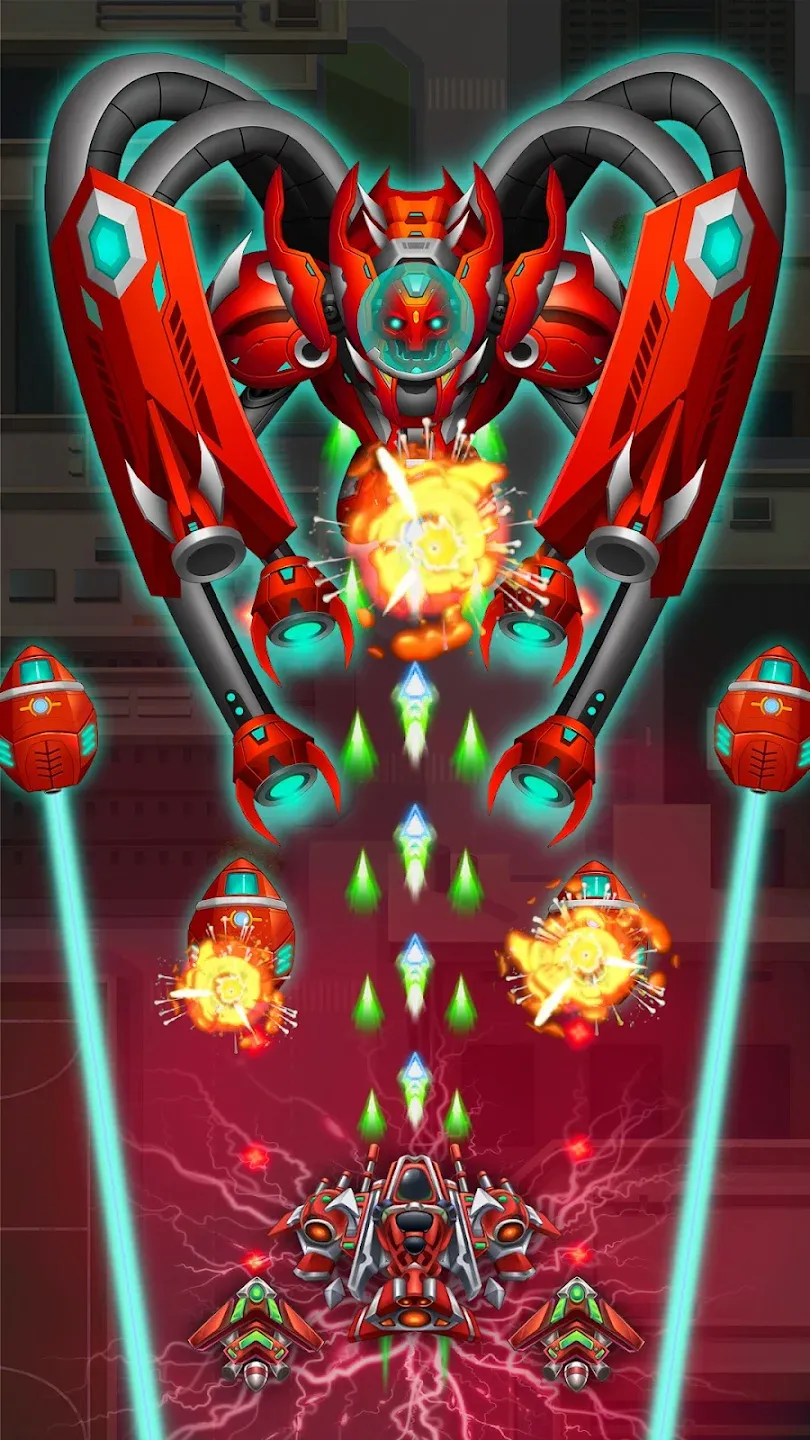 Sky Raptor: самолеты стрелялки v2.5.9 APK Мод (Меню, Урон, Режим бога, Деньги) Screenshot 3