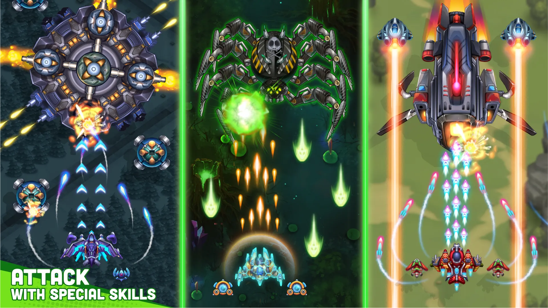 Sky Raptor: самолеты стрелялки v2.5.9 APK Мод (Меню, Урон, Режим бога, Деньги) Screenshot 4