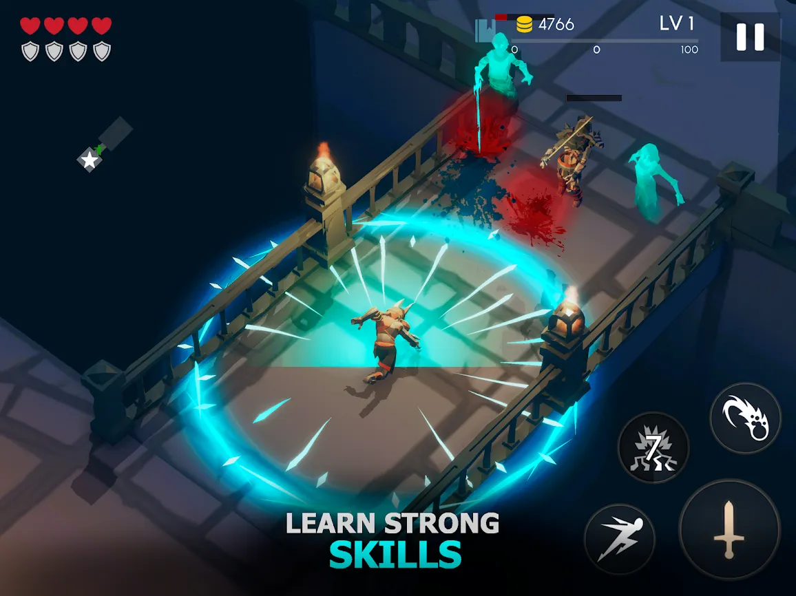 Restless Dungeon -Hack n Slash [мод: много денег] Screenshot 1