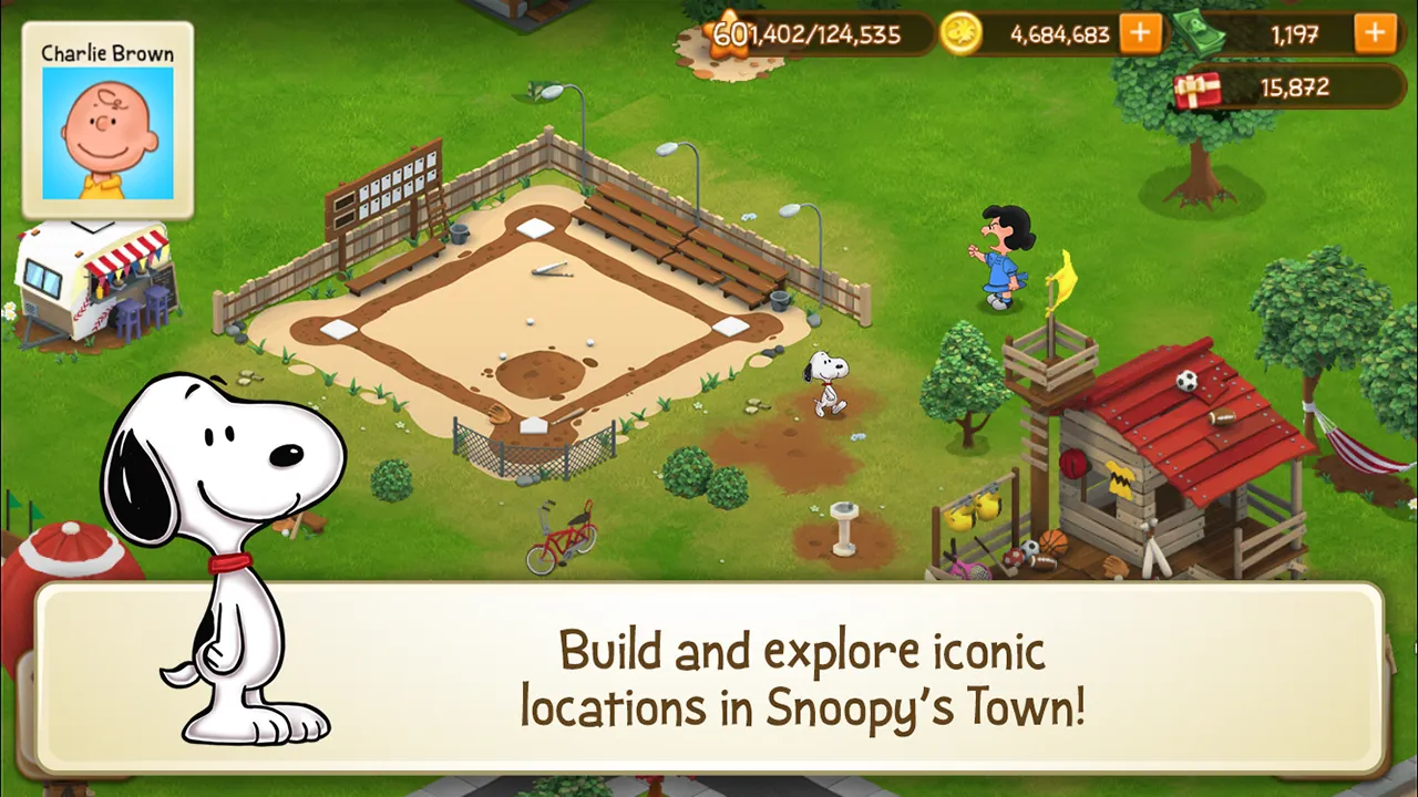 Snoopy's Town Tale CityBuilder [мод: много денег] Screenshot 2