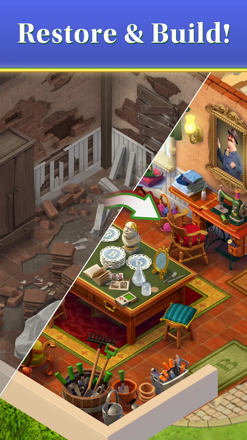 Merge Mansion v25.07.01 APK Мод (Много денег) Screenshot 2