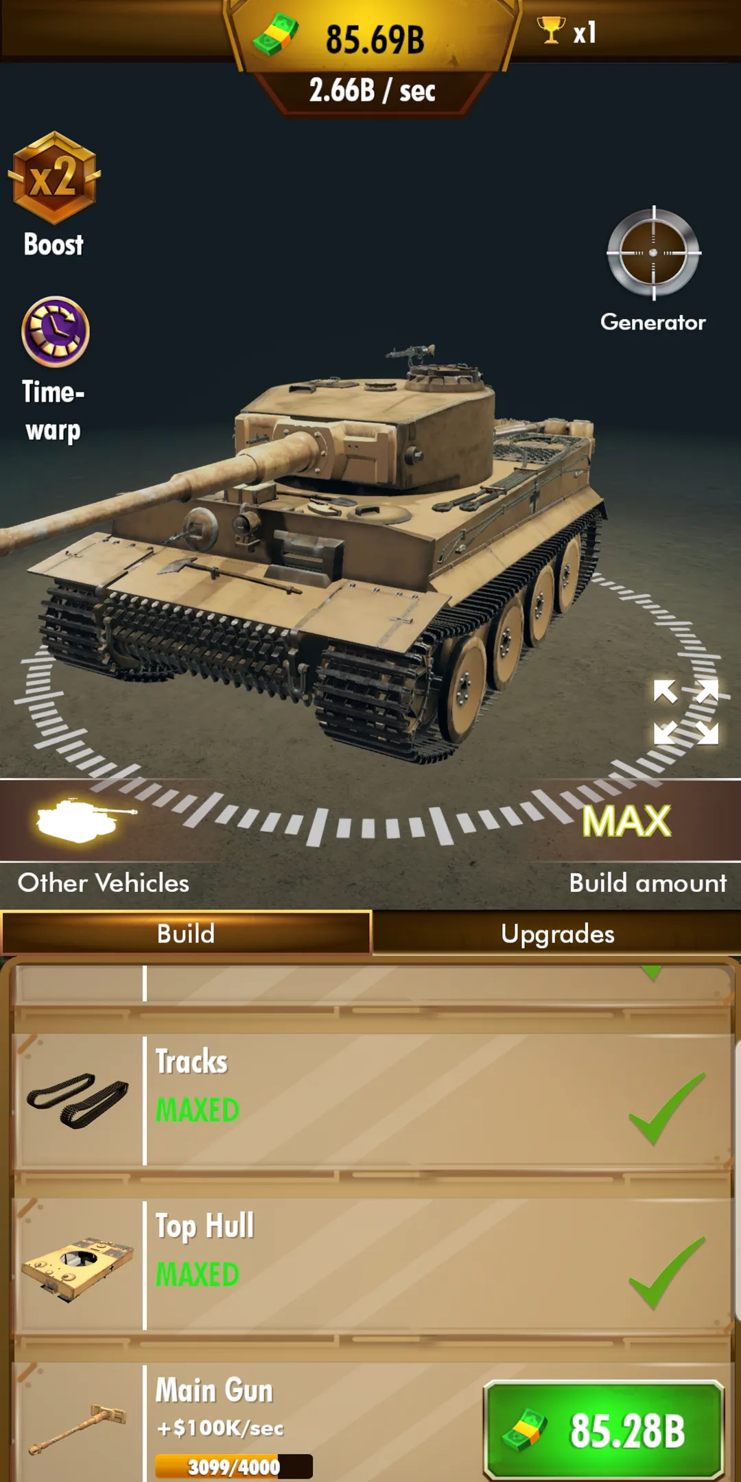 Idle Panzer [мод: много денег] Screenshot 4