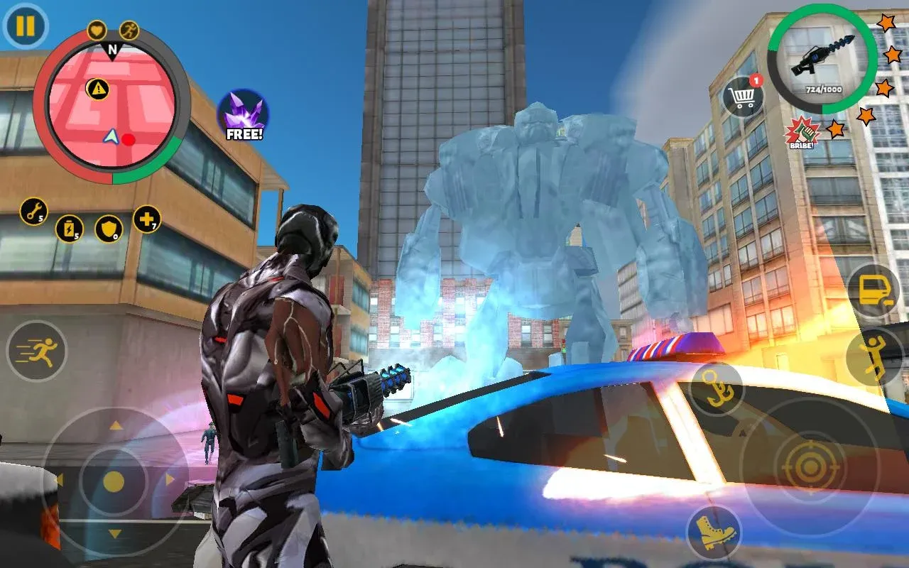 Rope Hero 3 v2.8.5 APK Мод (Мега Меню, Режим бога, Много денег и навыков) Screenshot 2