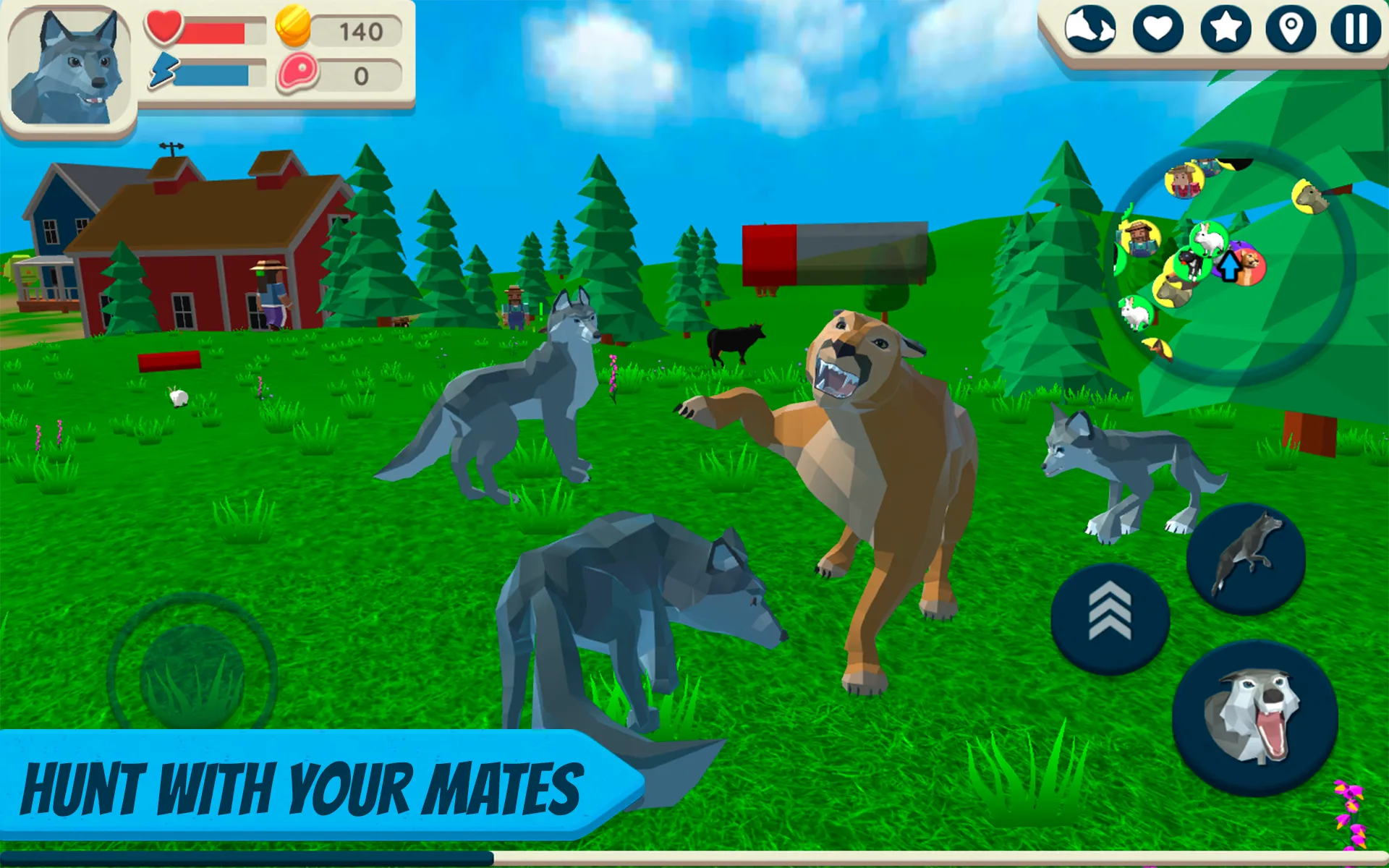 Симулятор Волка: Дикие Животные v1.0541.0 APK Мод (Один удар) Screenshot 1