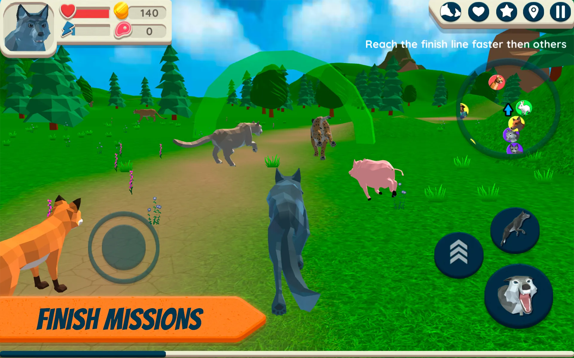 Симулятор Волка: Дикие Животные v1.0541.0 APK Мод (Один удар) Screenshot 2