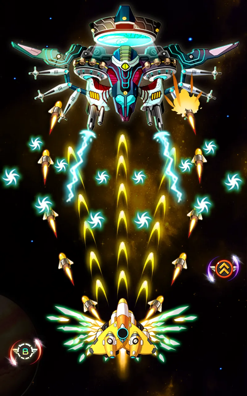 Space Hunter: Galaxy Attack Arcade Shooting Game [мод: много денег] Screenshot 2