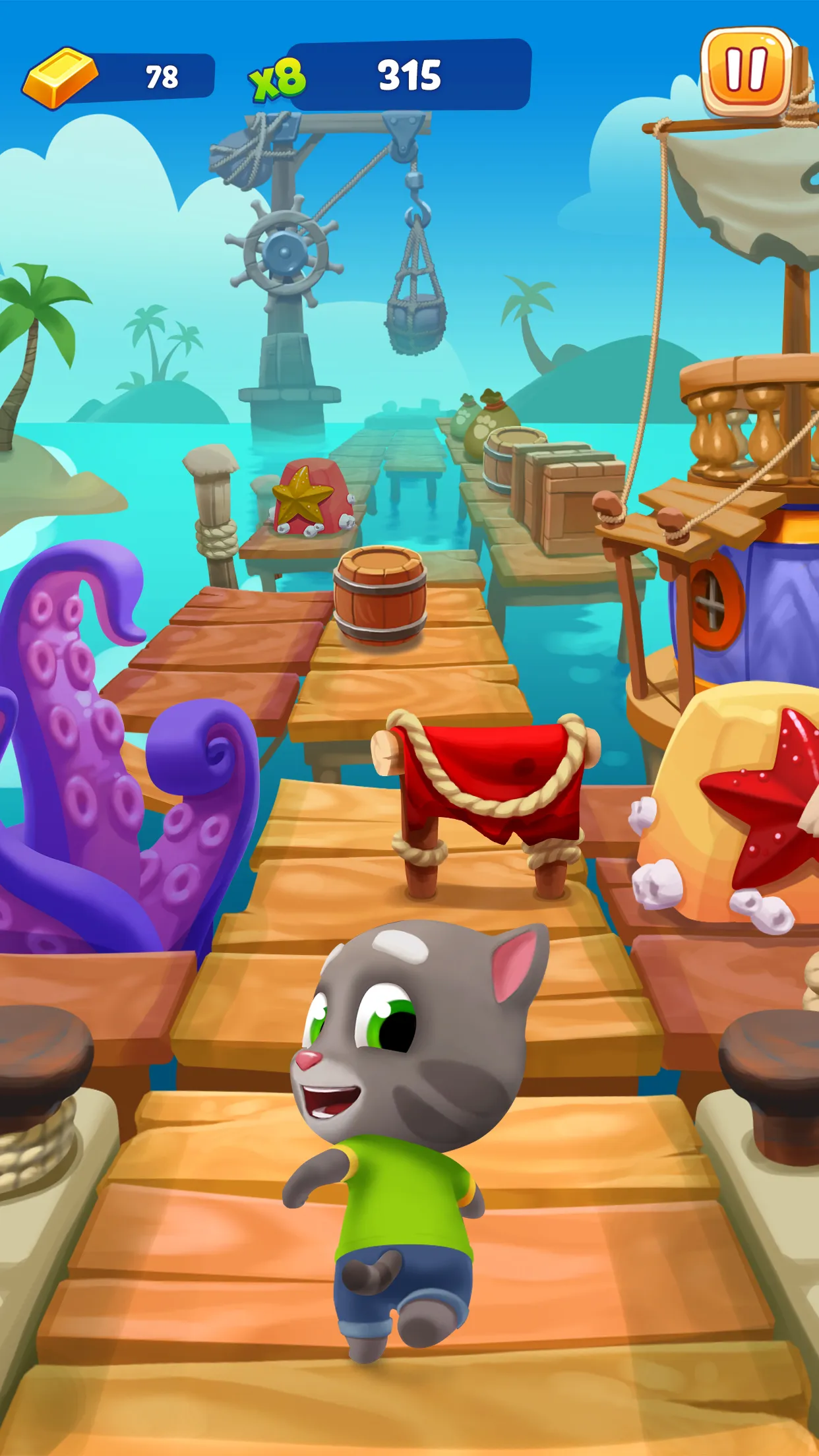Говорящий Том: бег за золотом 2 v1.0.32.15329 APK Мод (Много денег) Screenshot 2