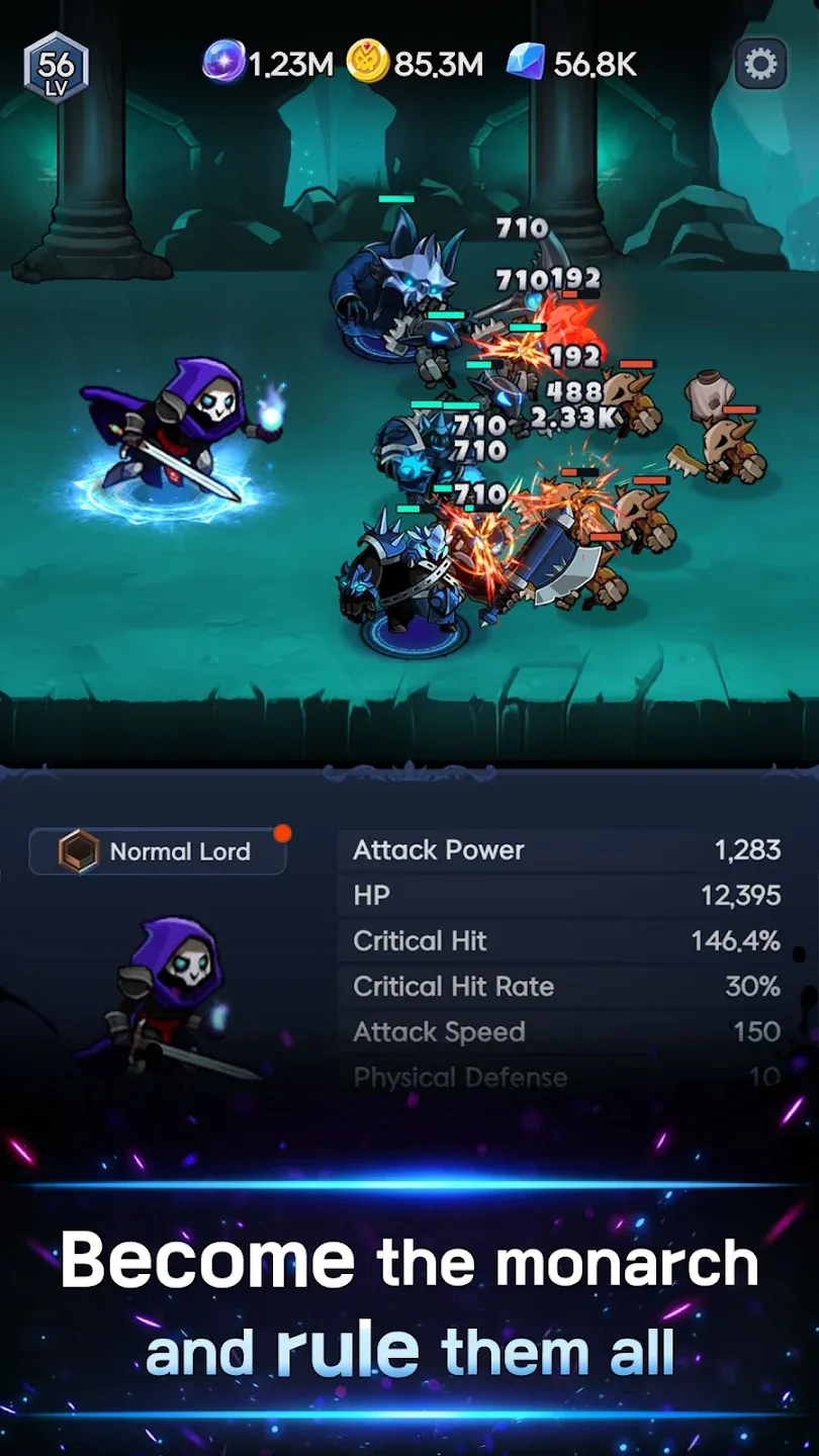 Shadow Knights : Idle RPG v54 APK Мод (Меню, Много денег, Режим бога) Screenshot 3