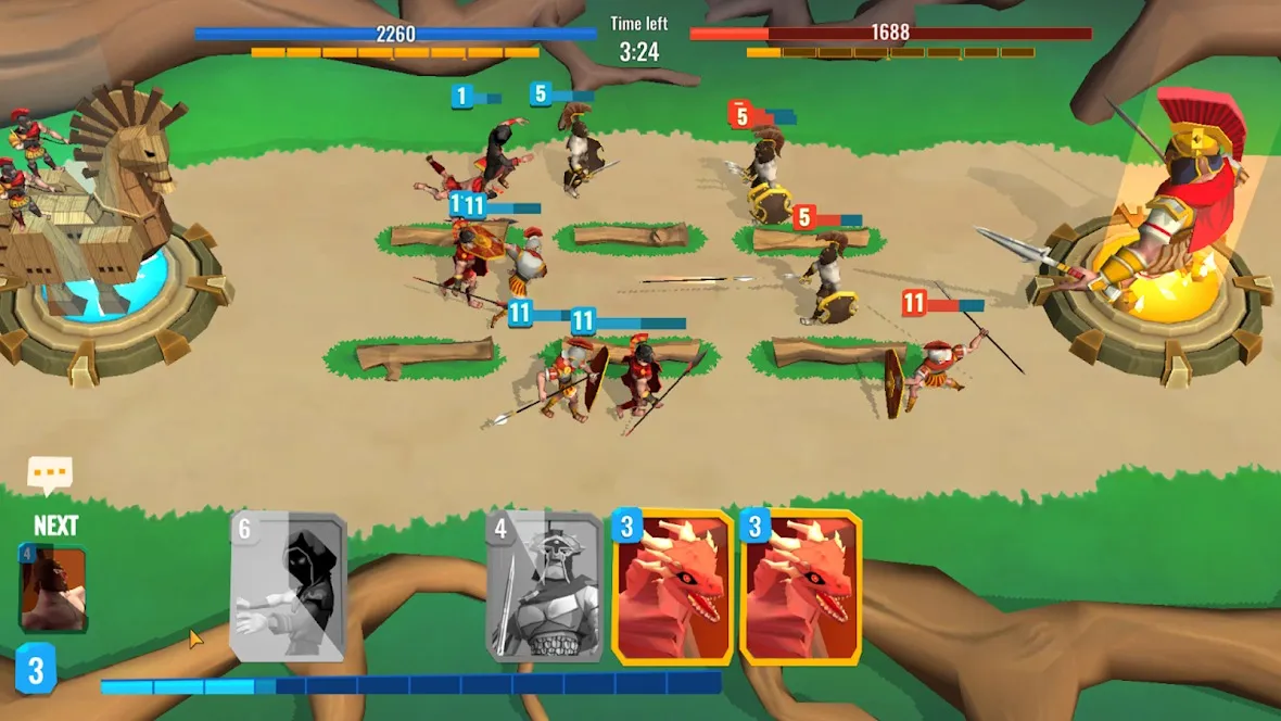Trojan War: Castle Clash Cards [мод: много денег] Screenshot 1