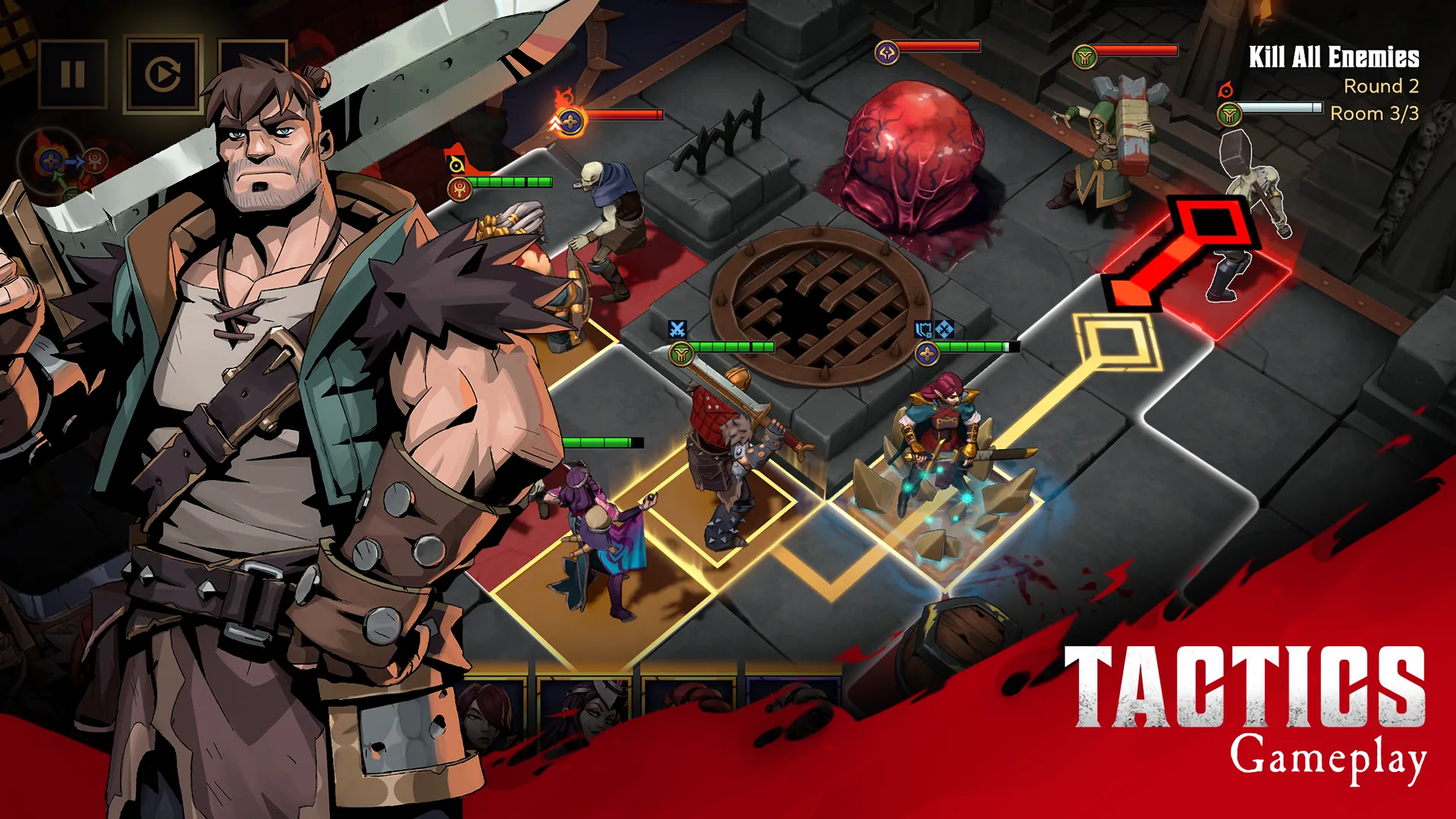 Grimguard Tactics: Fantasy RPG v1.26.3 APK Мод (Меню, Скорость игры) Screenshot 2