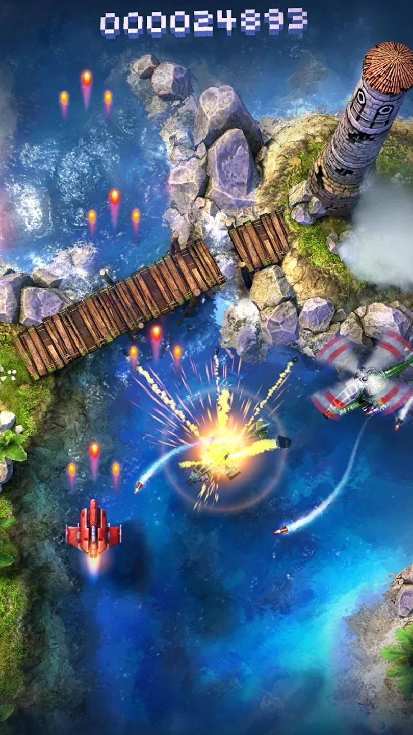 Sky Force 2014 v1.50 APK Мод (Меню, Много денег, Режим бога, Урон) Screenshot 1