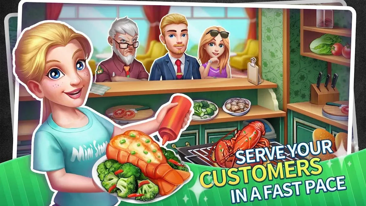My Restaurant Empire: Decorating Story Cooking Game [мод: много денег] Screenshot 2
