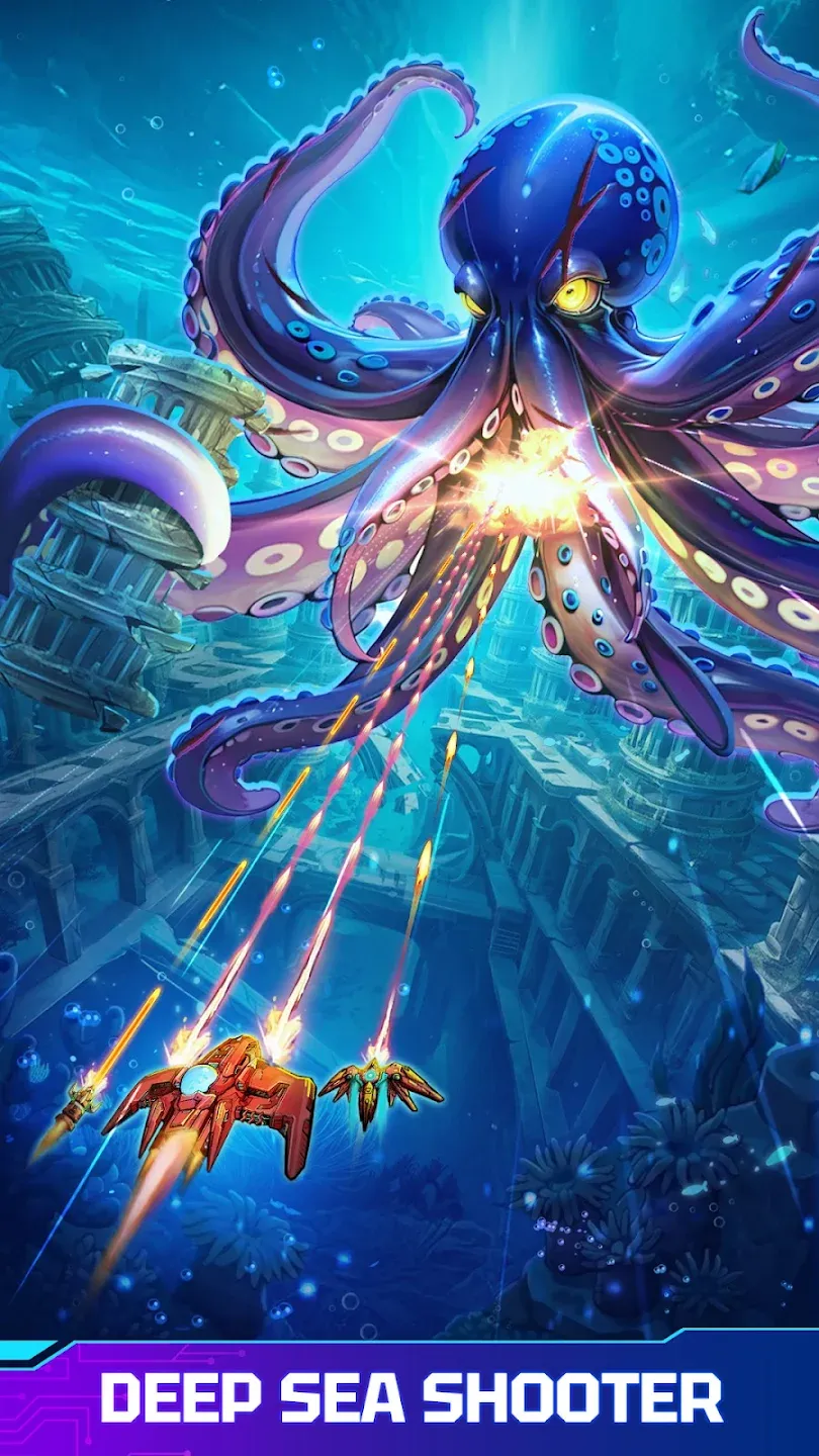 Atlantis Invaders v12.01.029 APK Мод (Мега Меню, Урон, Энергия, VIP) Screenshot 1