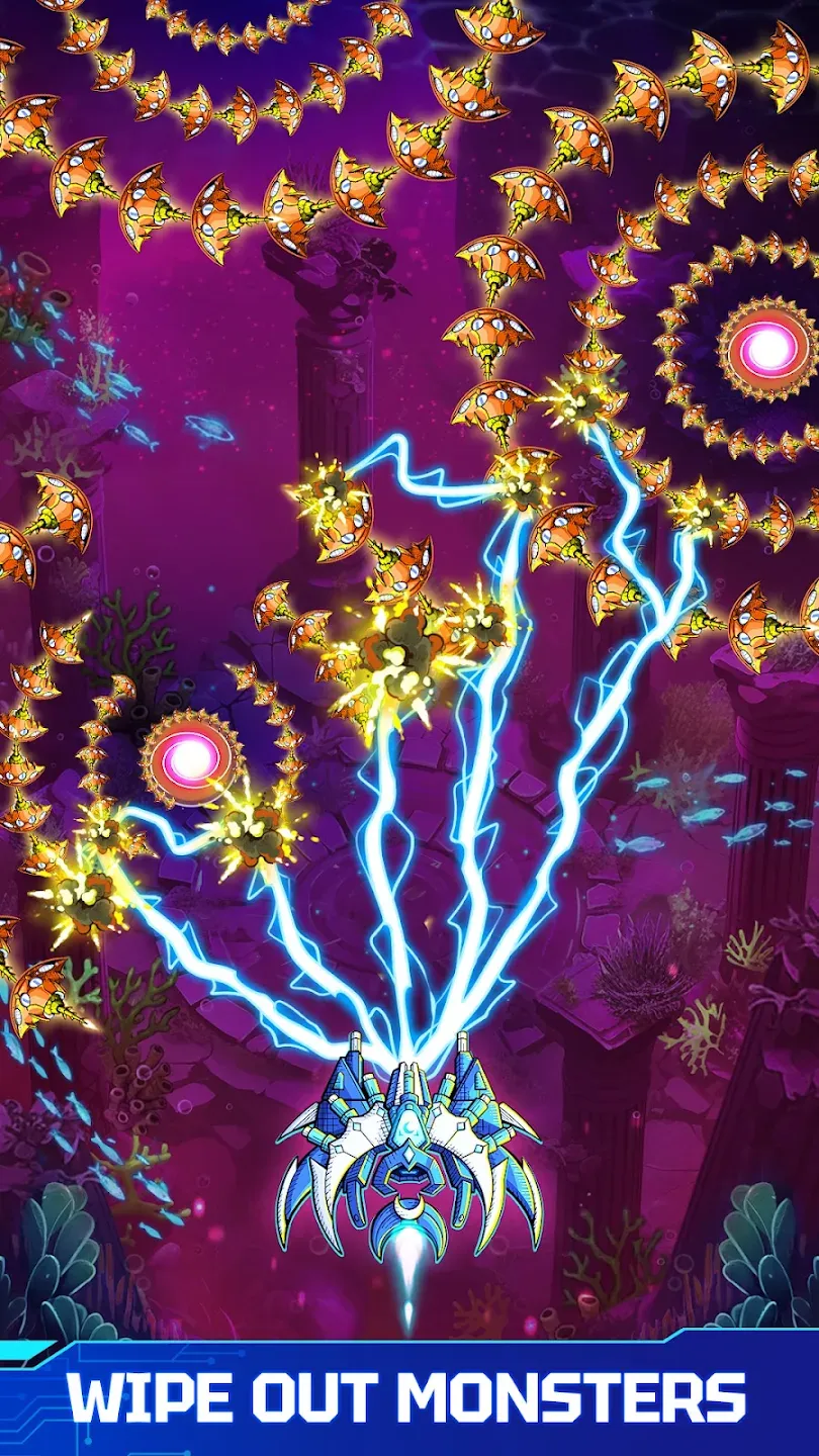 Atlantis Invaders v12.01.029 APK Мод (Мега Меню, Урон, Энергия, VIP) Screenshot 2