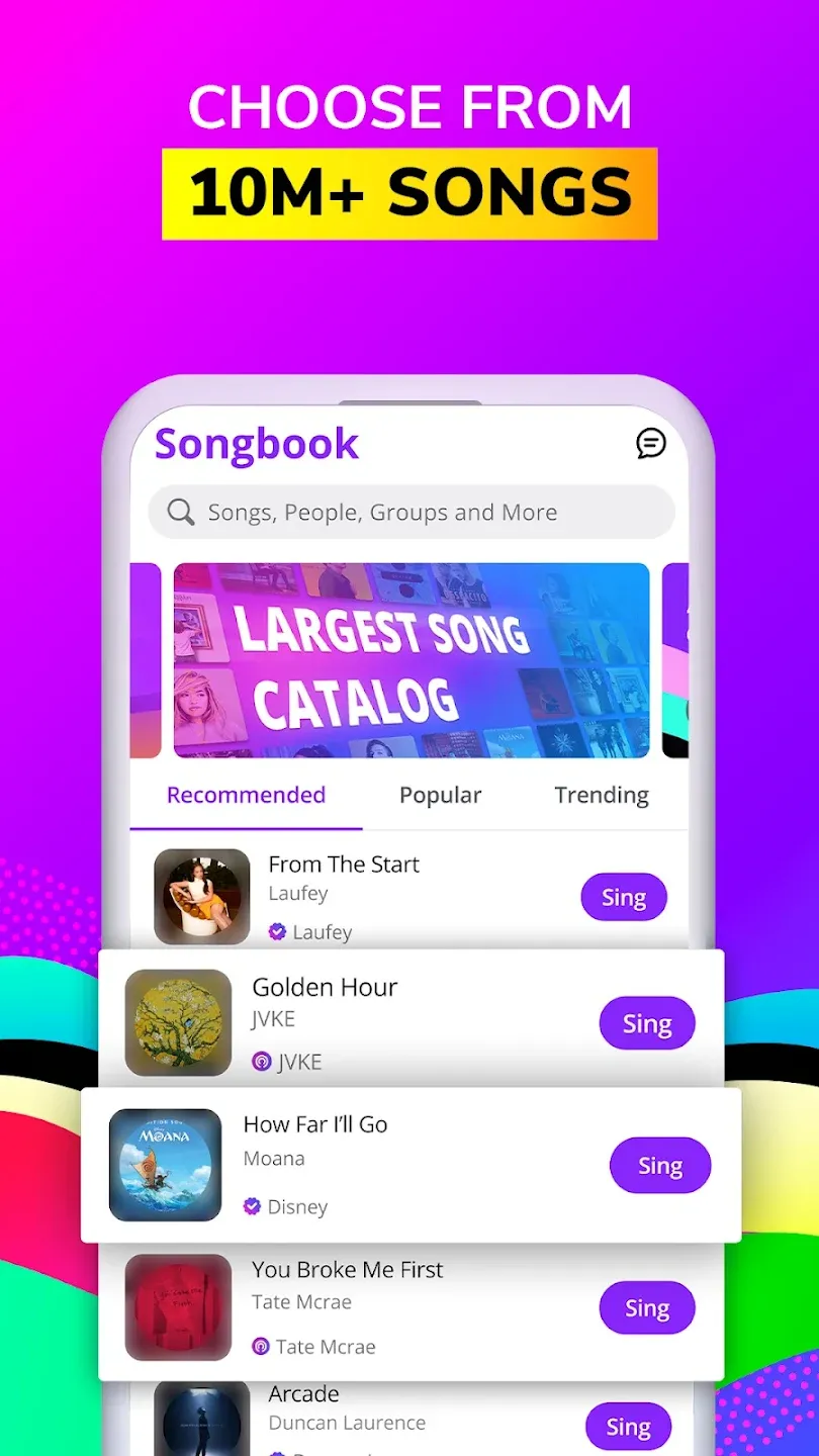 Smule v12.9.7 APK Мод (Всё открыто, VIP, Бесплатные монеты) Screenshot 1