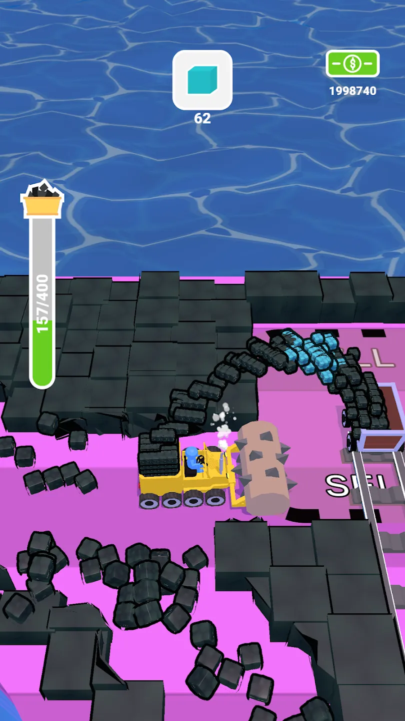 Каменный шахтер-Stone Miner v2.13.11 APK Мод (Много денег, 12+ функций) Screenshot 2