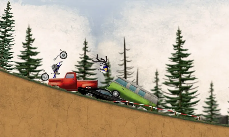 Stickman Downhill Motocross v4.1 APK Мод (Всё открыто) Screenshot 3