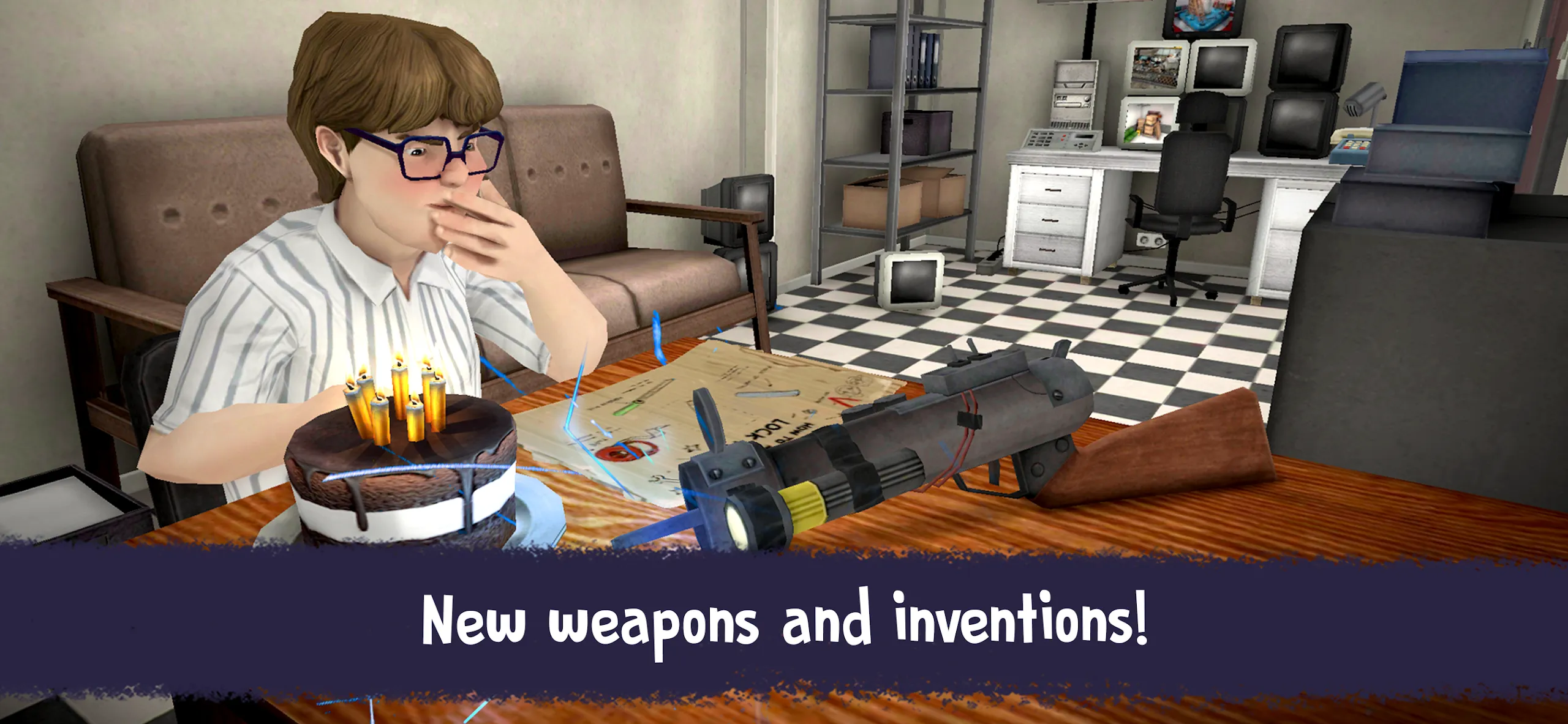 Ice Scream 6 Friends: Charlie v1.2.9 APK Мод (Меню, Много ловушек и боеприпасов) Screenshot 1