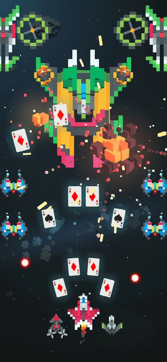 Sky Wings: Pixel Fighter 3D v3.3.8 APK Мод (Много денег) Screenshot 3