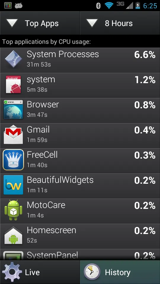 SystemPanel App / Task Manager Screenshot 5