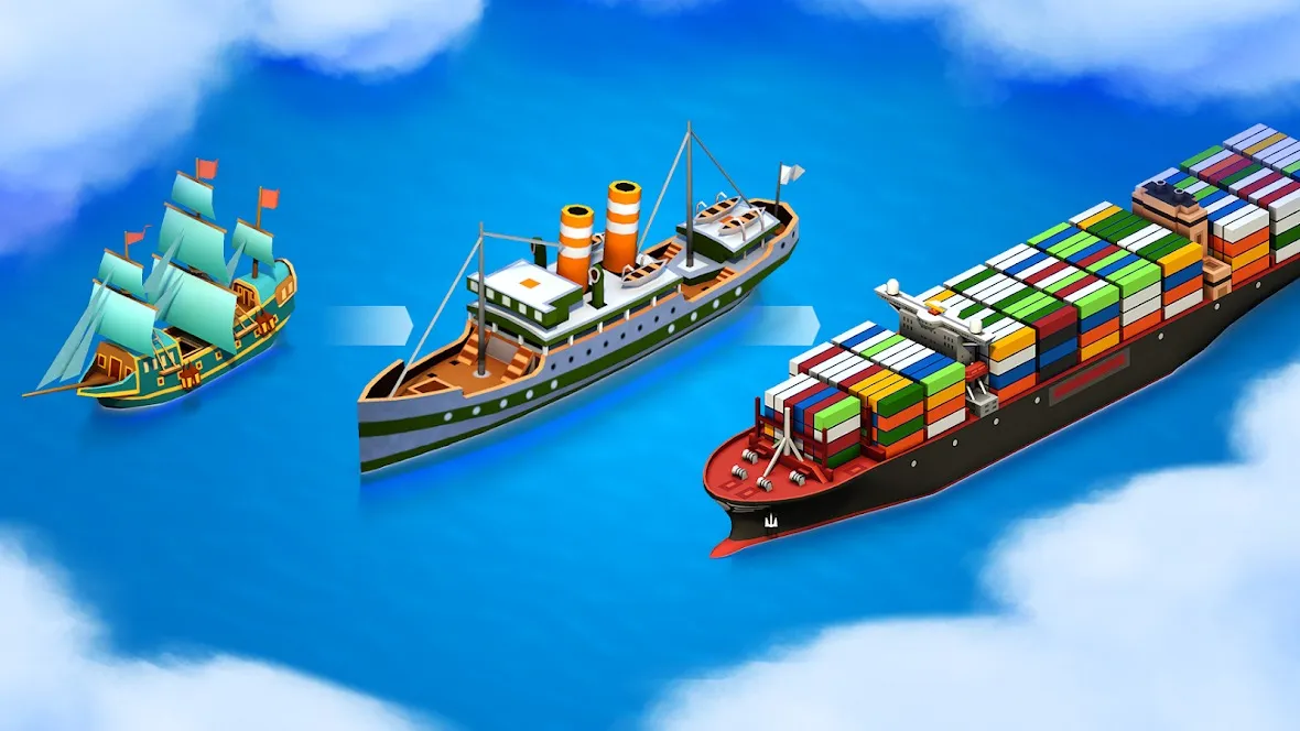 Sea Port: Стратегия с флотом [мод: много денег] Screenshot 2