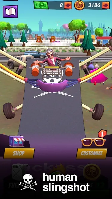 Jackass Human Slingshot [мод: бесплатные покупки] Screenshot 2