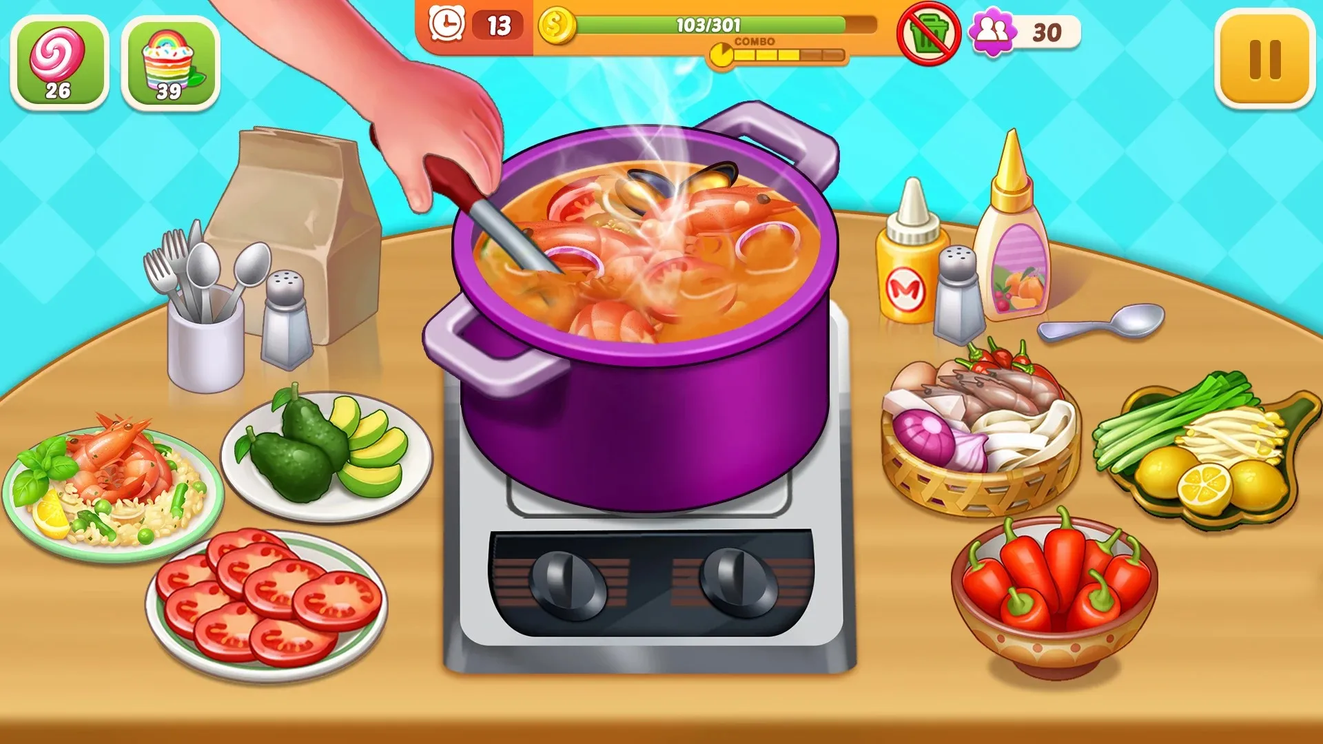 Crazy Kitchen: Cooking Game [мод: много денег] Screenshot 1