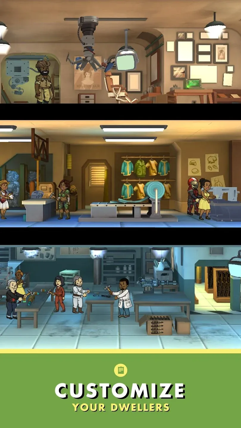 Fallout Shelter v2.3.2 APK Мод (Меню, Много денег, Скорость игры) Screenshot 5