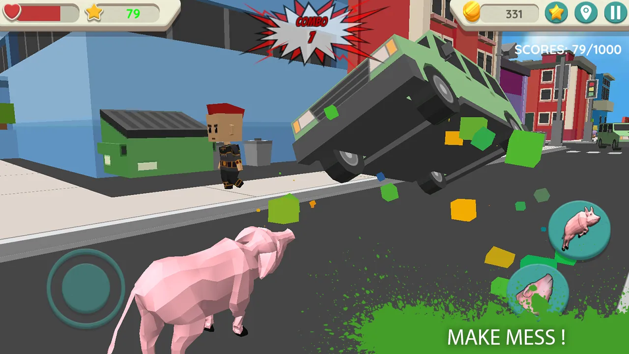 Crazy Pig Simulator v1.060 APK Мод (Много денег) Screenshot 1