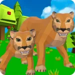 Скачать мод Cougar Simulator: Big Cat Family Game [мод: много денег] на Андроид