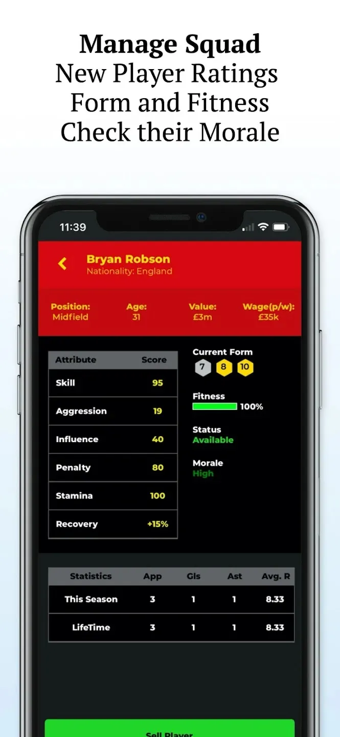 Retro Football Management [мод: много денег] Screenshot 4