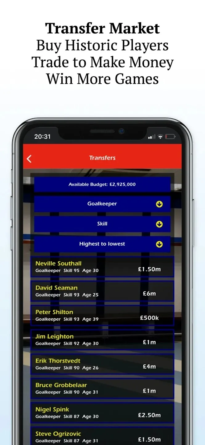 Retro Football Management [мод: много денег] Screenshot 5