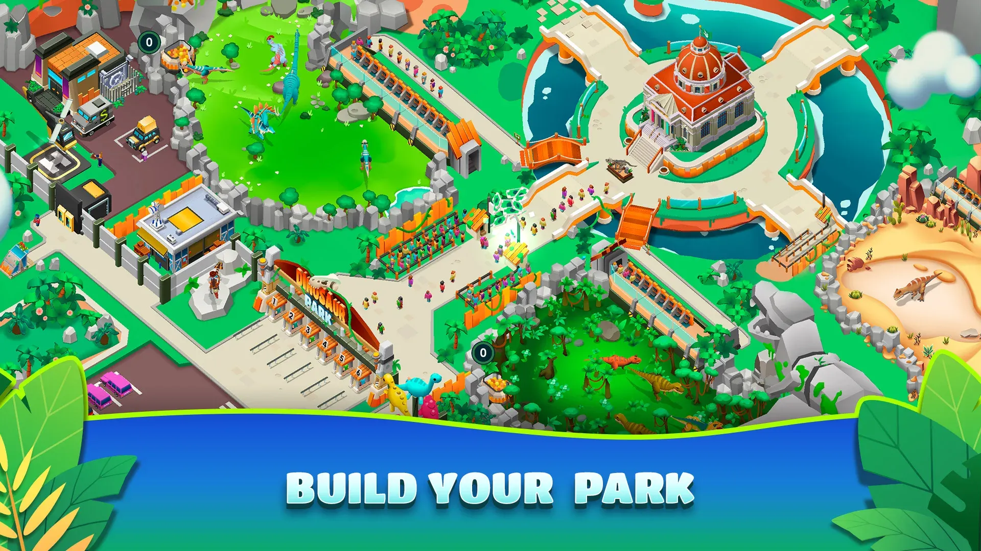 Dinosaur Park: Jurassic Tycoon v2.0.9 APK Мод (Много денег) Screenshot 1